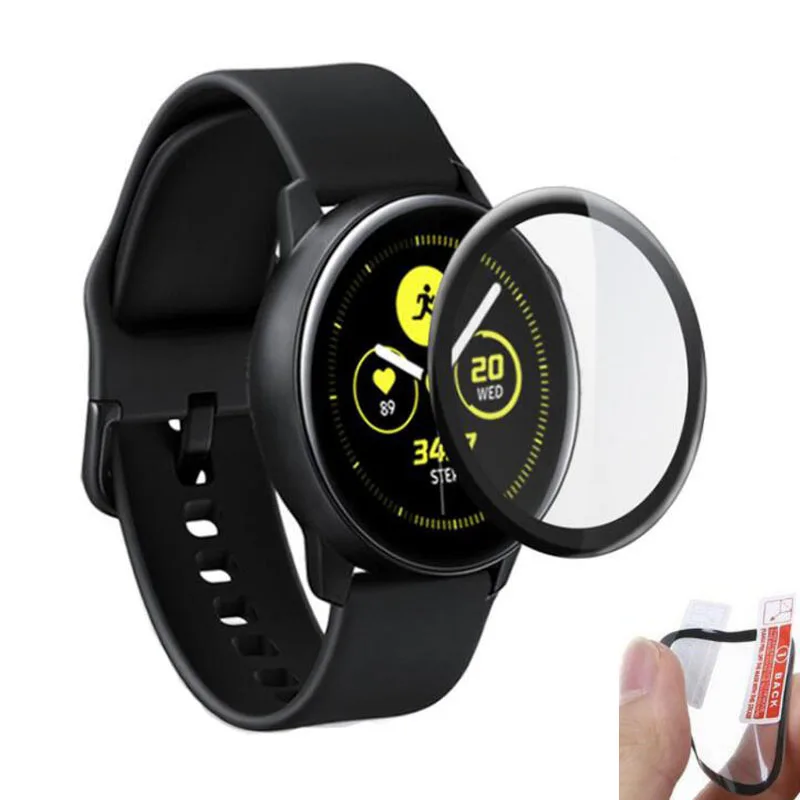 3D изогнутая ПЭТ (не стекло) мягкая прозрачная защитная пленка для Samsung Galaxy Watch Active
