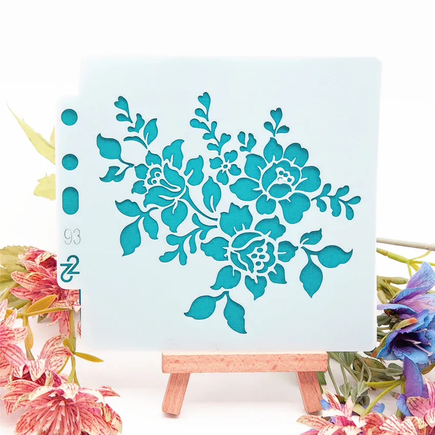 

13*14 branch Cover templat scrapbook stencils spray plastic mold shield DIY cake hollow Embellishment printing lace ruler