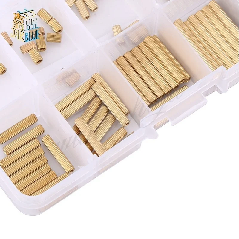 270 шт./компл. латунная круглая прокладка распорка с внутренней резьбой M2 набор