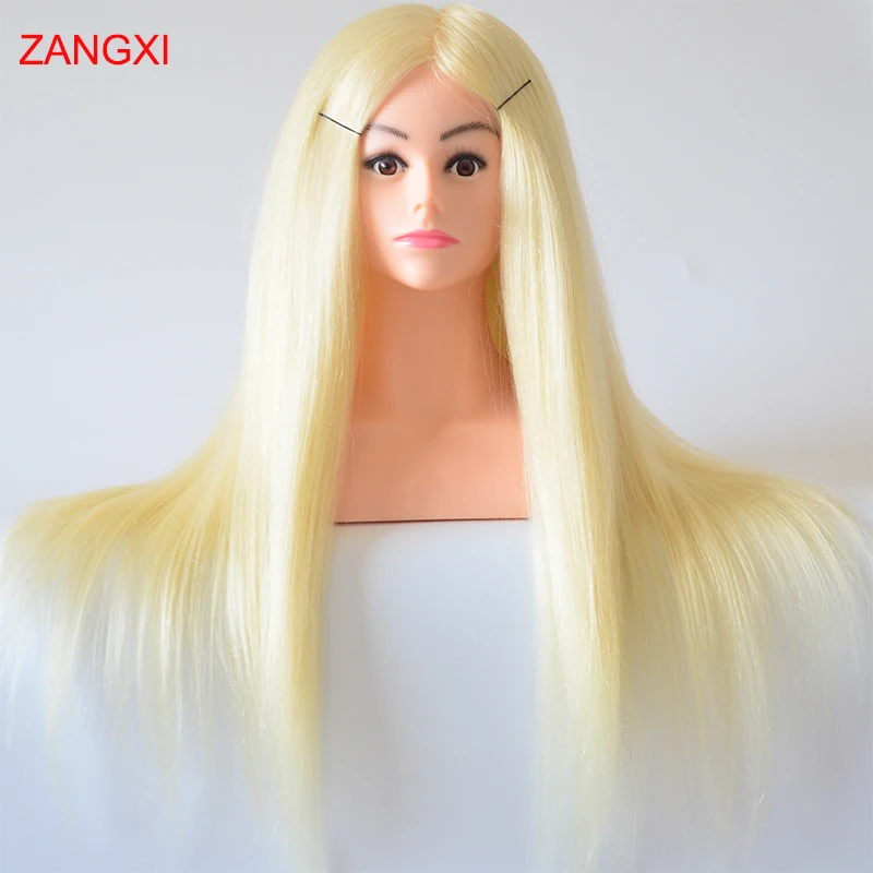 High Grade Professional Dolls Head For Salon 80%Real Hair White Blonde Manikin For Sale Hairdresser Mannequin Head With Shoulder