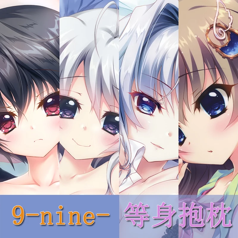 

Anime 9-nine-:Episode 1 Yuki Noa Kousaka Haruka Sora Nimi Kujyou Miyako Dakimakura Hug Pillow Case Otaku Pillowcase Gift BMZP