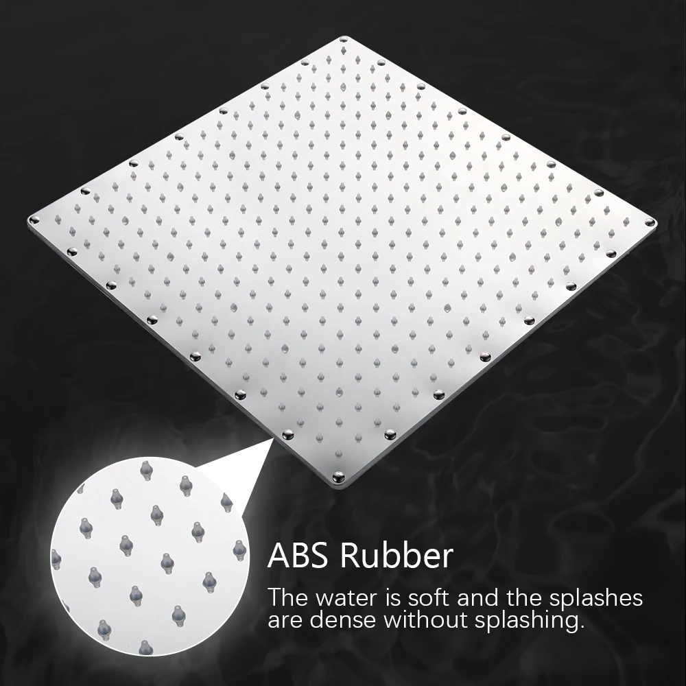 Смеситель для душа из нержавеющей стали квадратная насадка 16 дюймов 40 х40 см не