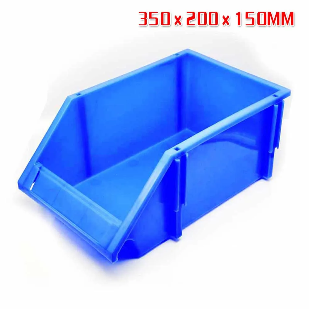 

1pc Thickened Beveled Plastic PE Box Combined Parts Material Box Assembly Component Screw 350*200*150MM Workshop Shelves Bins