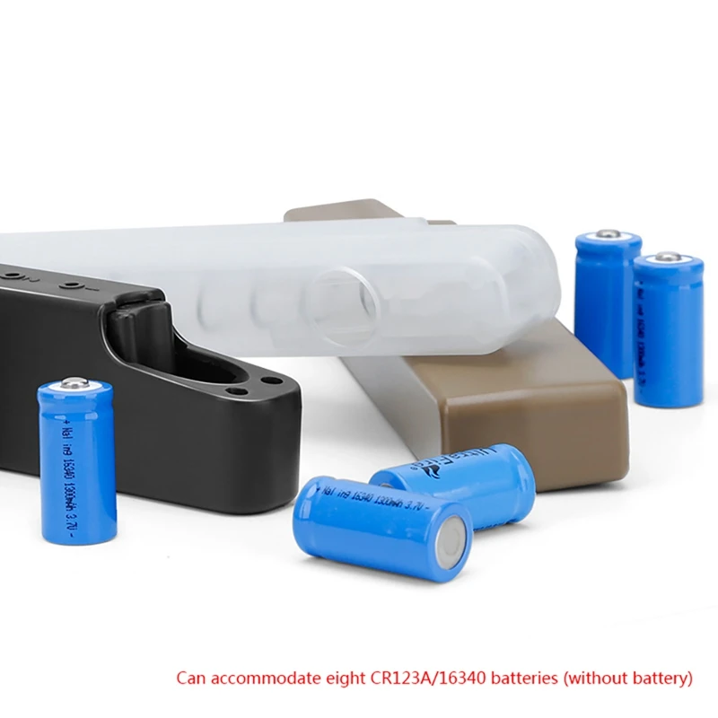 

Battery Protector 8 CR123A/16340 Batteries Storage Box Dust-proof Case EDC Holder Anti-explosion