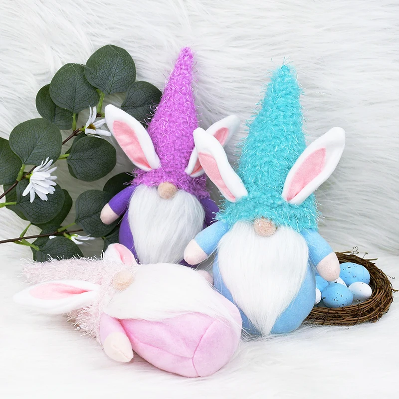 

Easter Bunny Gnome Decoration Cute Rabbit Faceless Doll Easter Plush Dwarf Festival Easter Decor For Home Party Favors Kids Gift