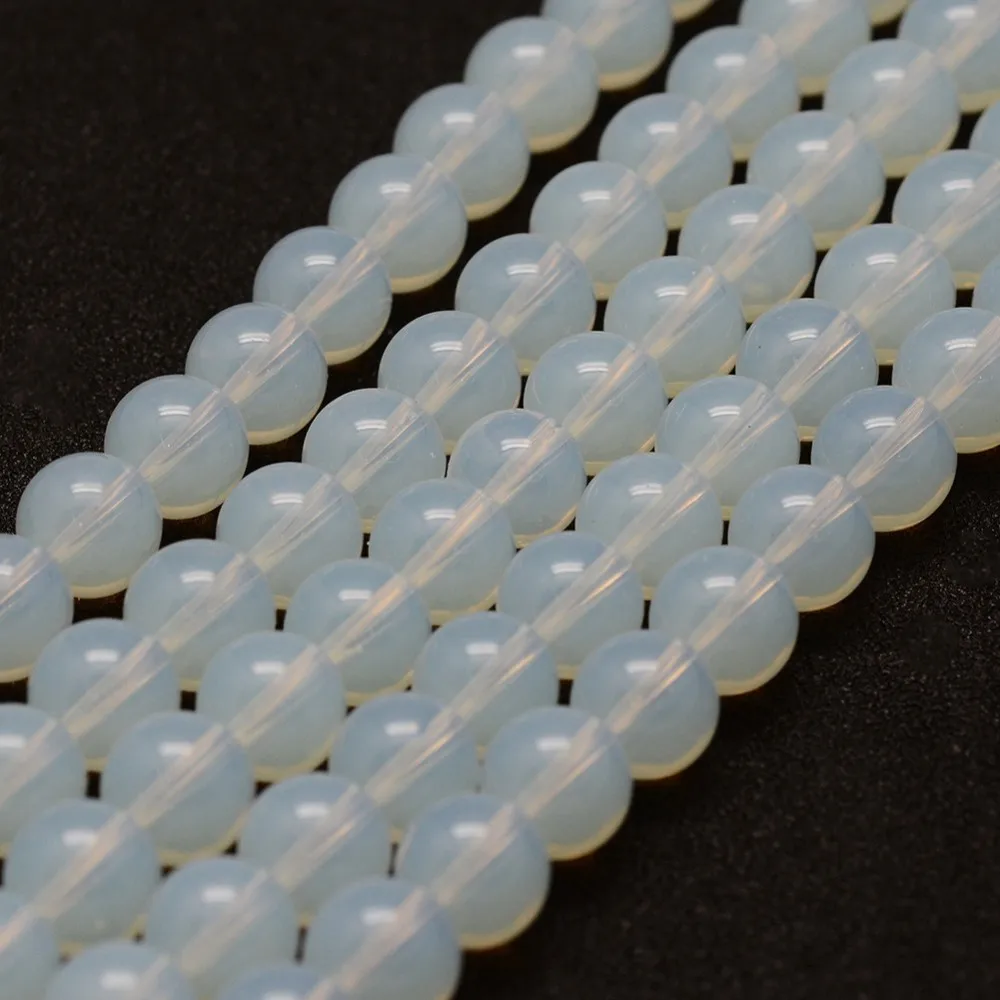

1 Strand Opalite Beads Strands, Round, 8mm, Hole: 1mm; about 47pcs/strand, 14.9''(38cm)