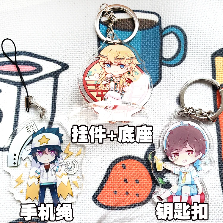 

Anime Love and Producer Victor Zhou Qiluo Cosplay Acrylic Cute Keychain Cartoon Key Rings School Bag Itabag Pendant Xmas Gifts