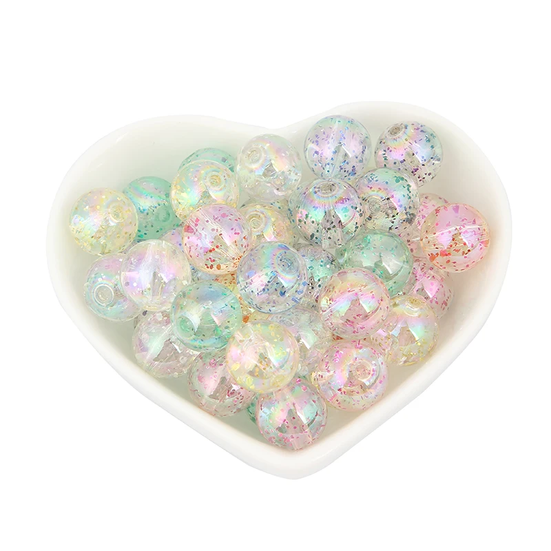 50 шт смешанные цвета Круглый флеш-накопитель блестящие бусины акриловый шар