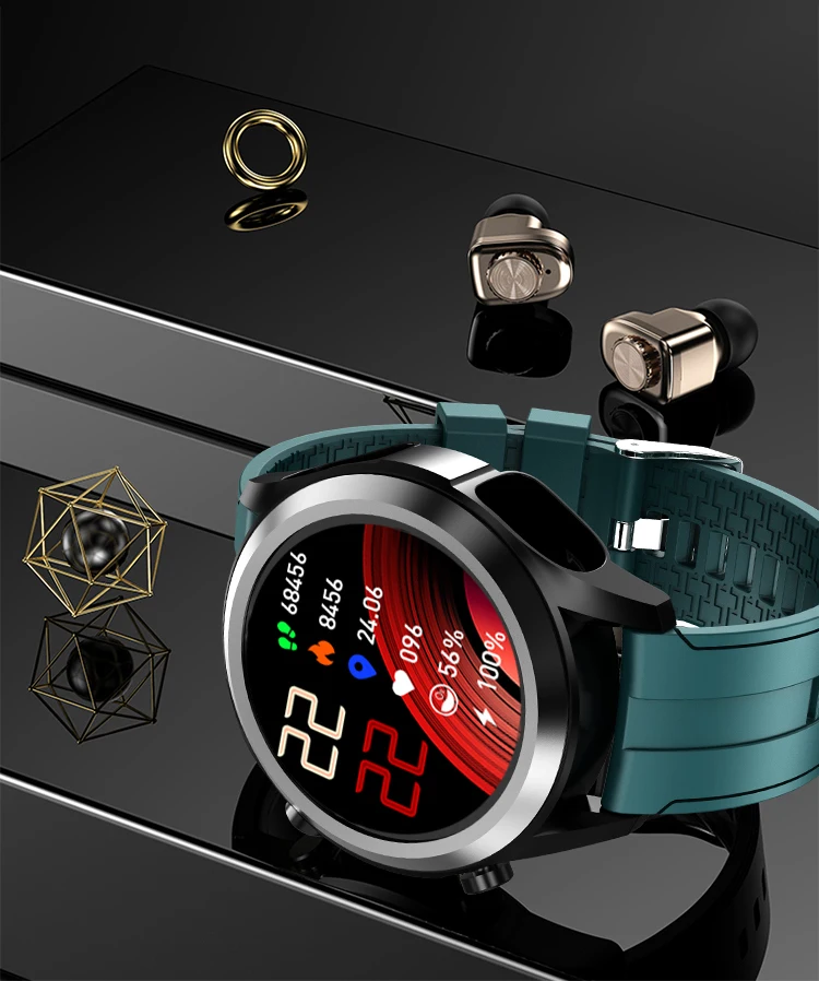 

Smart Watch 2021 Men Smartwatch Android Tws 2 In 1 Wireless Headset Combo Bluetooth Phone Call Watches For Huawei Samsung