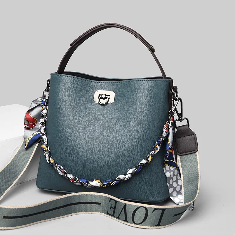 

Luxury Designer Women Leather Handbag High Quality Durable Leather Shoulder Bag Fashion Double Straps Female Casual Tote SAC