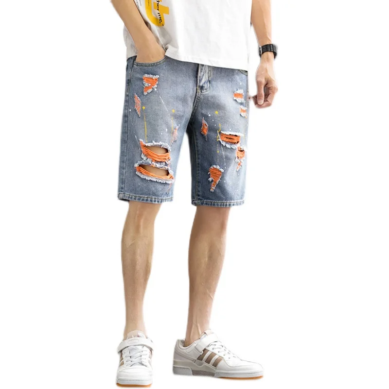 

Casual Boy Baggy Trousers Overalls For Men Denim Shorts Cargo Pants Boys