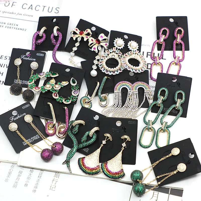 

Luxury fashion women zircon earrings 210318-39