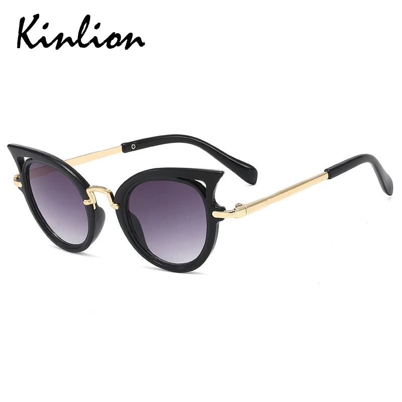 

Kinlion Cat Eye Child Sunglasses Vintage Infant Children Cateye Metal Kids Sun Glasses for Girls Boys Cute Baby Eyewear Glasses