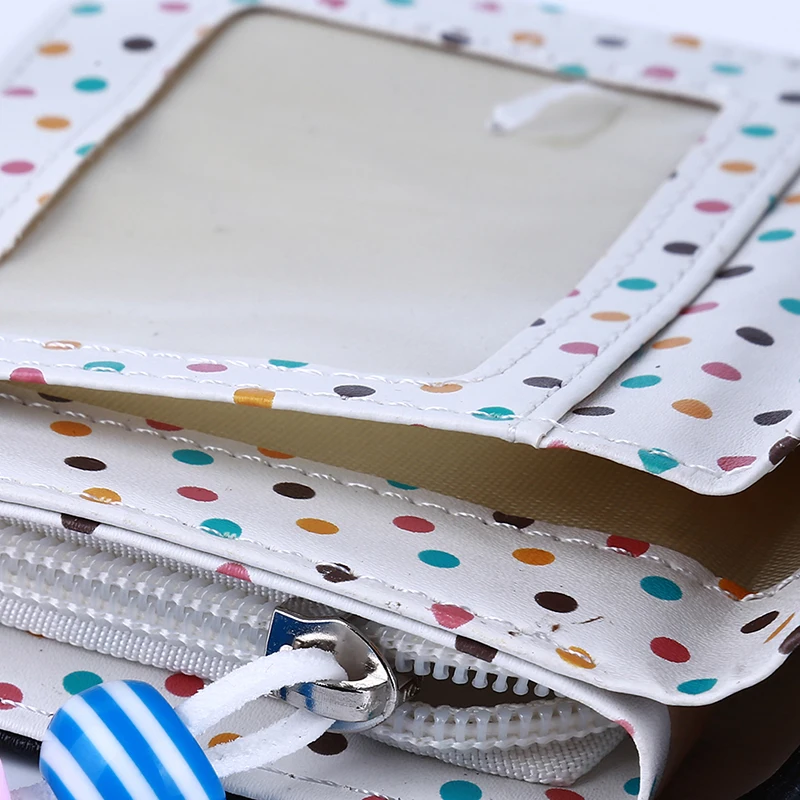 

Fashion Candy Colors Women Wallets Short Polka Dots Leather Zipper Small Wallet Purse Cards Holder For Girls Women Laddies