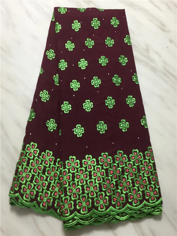 Горячая Распродажа Африканское зеленое хлопковое кружево швейцарская вуаль