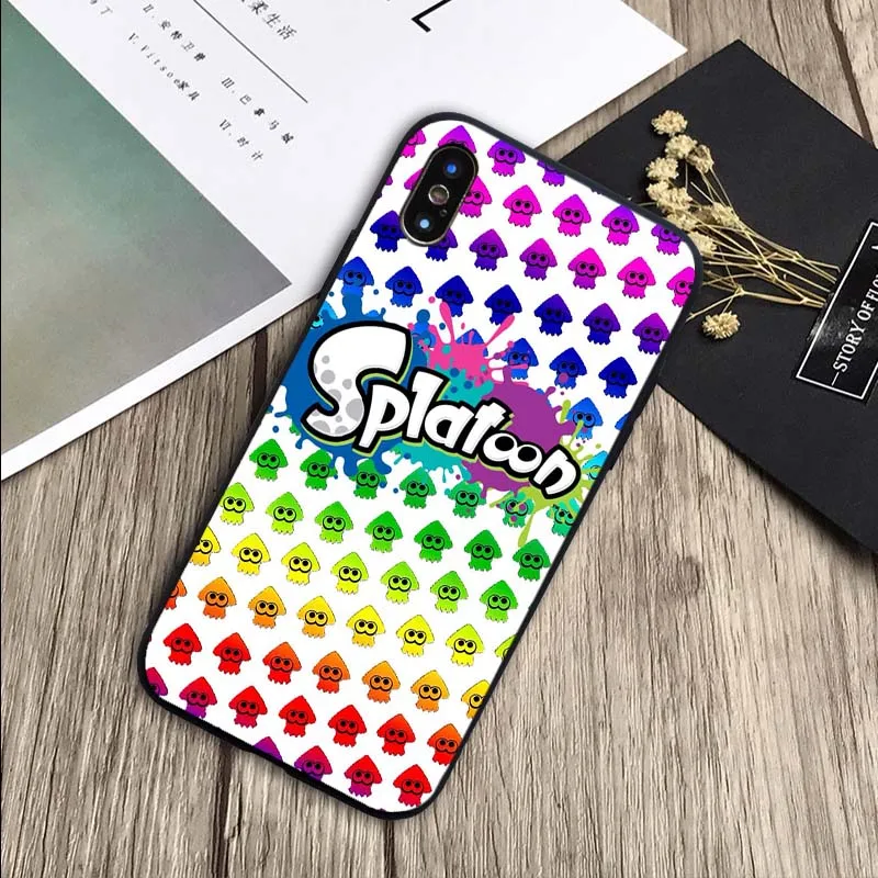 Перламутровый переключатель splatoon 2 Чехол Мягкий силиконовый черный ТПУ Телефон чехол для iPhone 6 6plus 7 8 plus 5 5S SE X XR XS Max - Цвет: H19071102-07.jpg