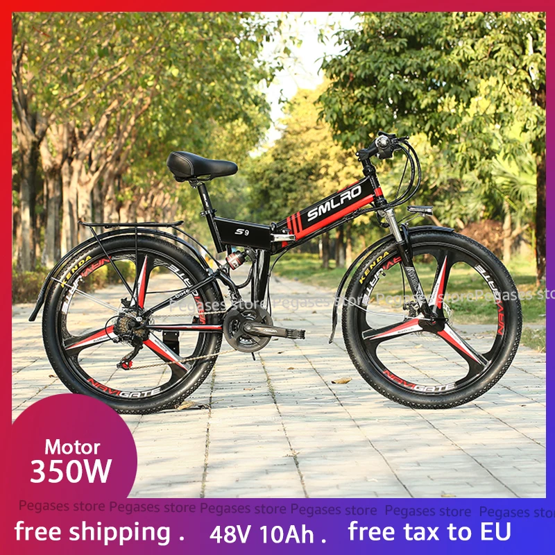Электрический велосипед с литиевым аккумулятором 48 В 350 Вт 10 Ач 21 скорость