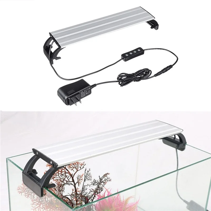 

Aquarium Light Fish Tank Lamp 20-65CM LED With Timer and Dimming Indoor Fishing Led Aquatic Plant Lights Luminaria Aquario Light