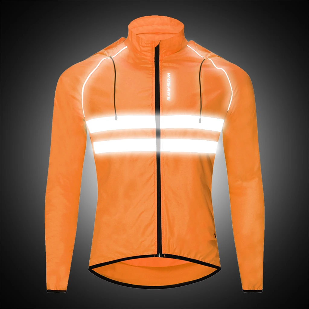 

Lightweight Cycling Jacket Reflective Bike Coat Splash-proof Jersey Top