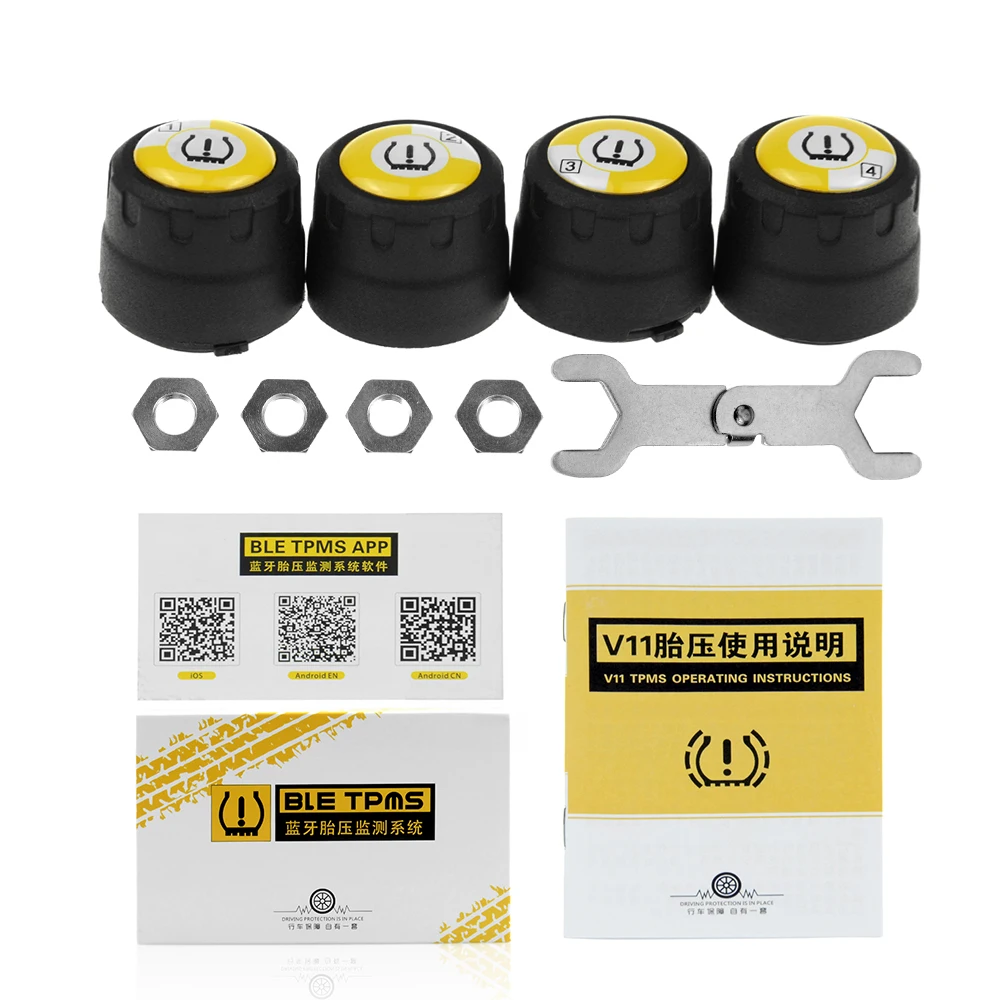Автомобильный датчик давления в шинах инструмент Bluetooth 4 0 с Android iOS BLE TPMS