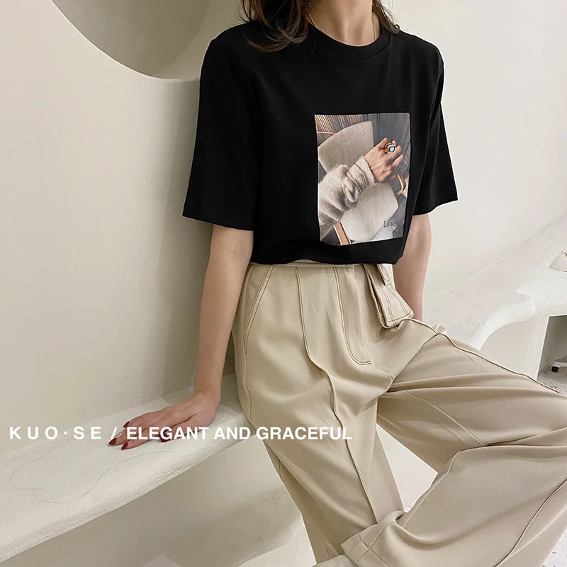 Рубашка KALENMOS женская с коротким рукавом в стиле Харадзюку на лето 2020 | Женская