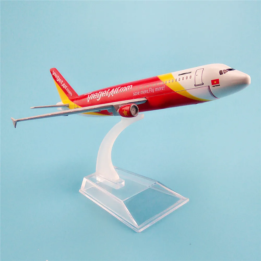 Модель металлического самолета 16 см вьетнамские авиакомпании модель VietJet Air Airlines