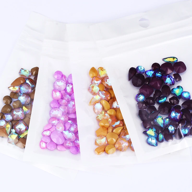 Glitter Diamond Mixed Color K9 Crystal Diy Rhinestones for Glass Strass Nail Art Decoration for Craft Garment Beads DIY Jewelry