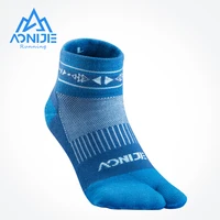 aonijie 2 pairsset e4805 outdoor sports running athletic performance tab training cushion compression two toe socks walking