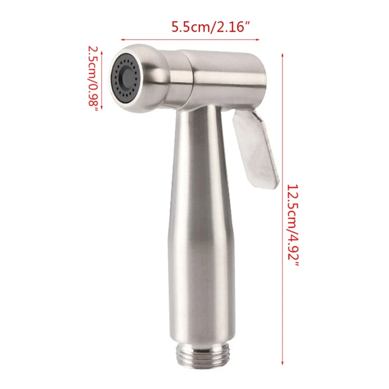 

304 Stainless Steel Handheld Toilet Bidet Sprayer Hand Douche Faucet Spray