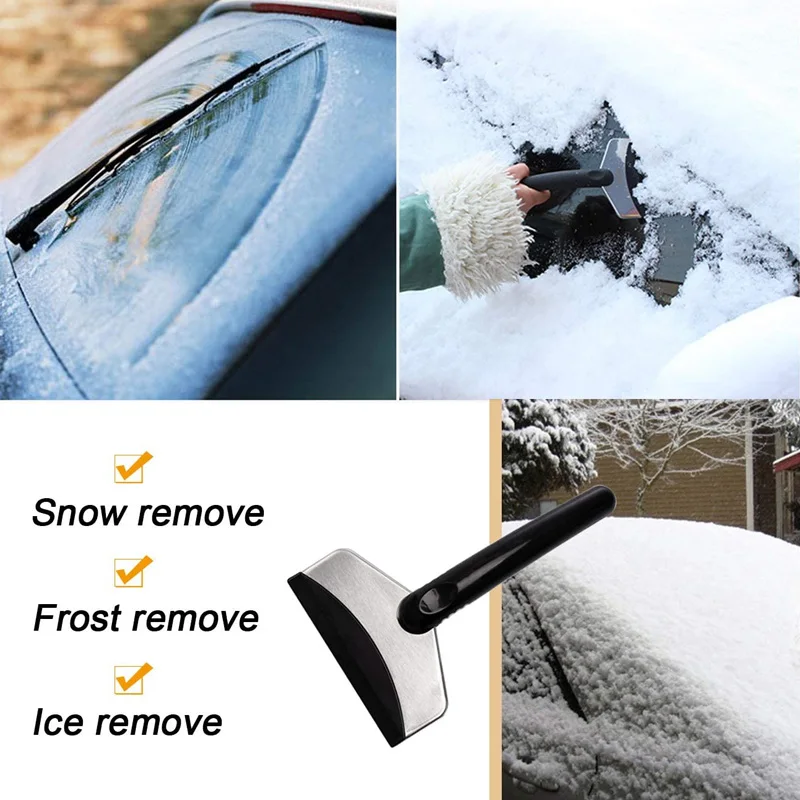 1pc Car Ice Scraper Snow Remover Shovel Windshield Glass Defrost Removal Automotive Tool Winter Funnel Shape Clear | Автомобили и