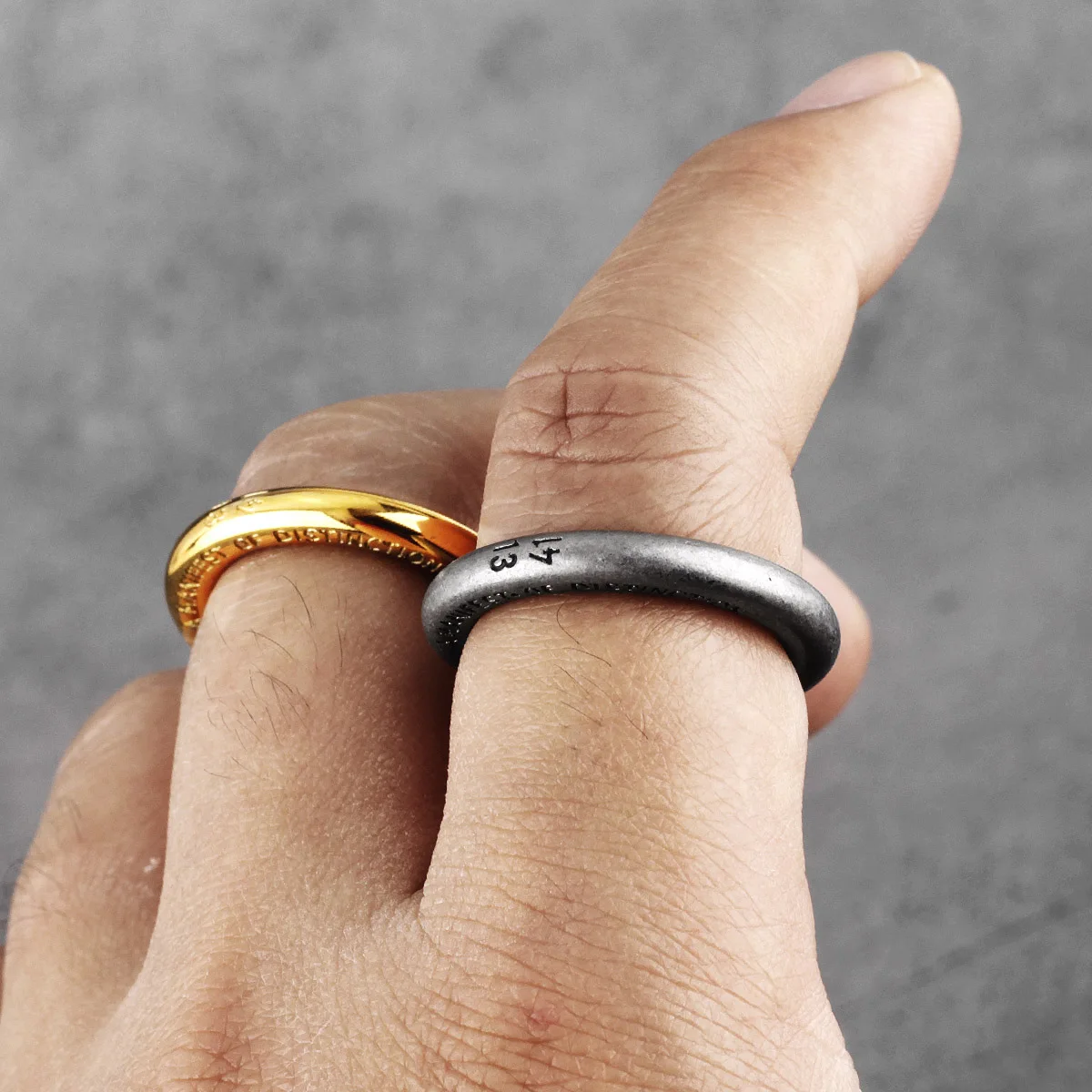 Кольца мужские из нержавеющей стали для влюбленных винтажные простые парные в