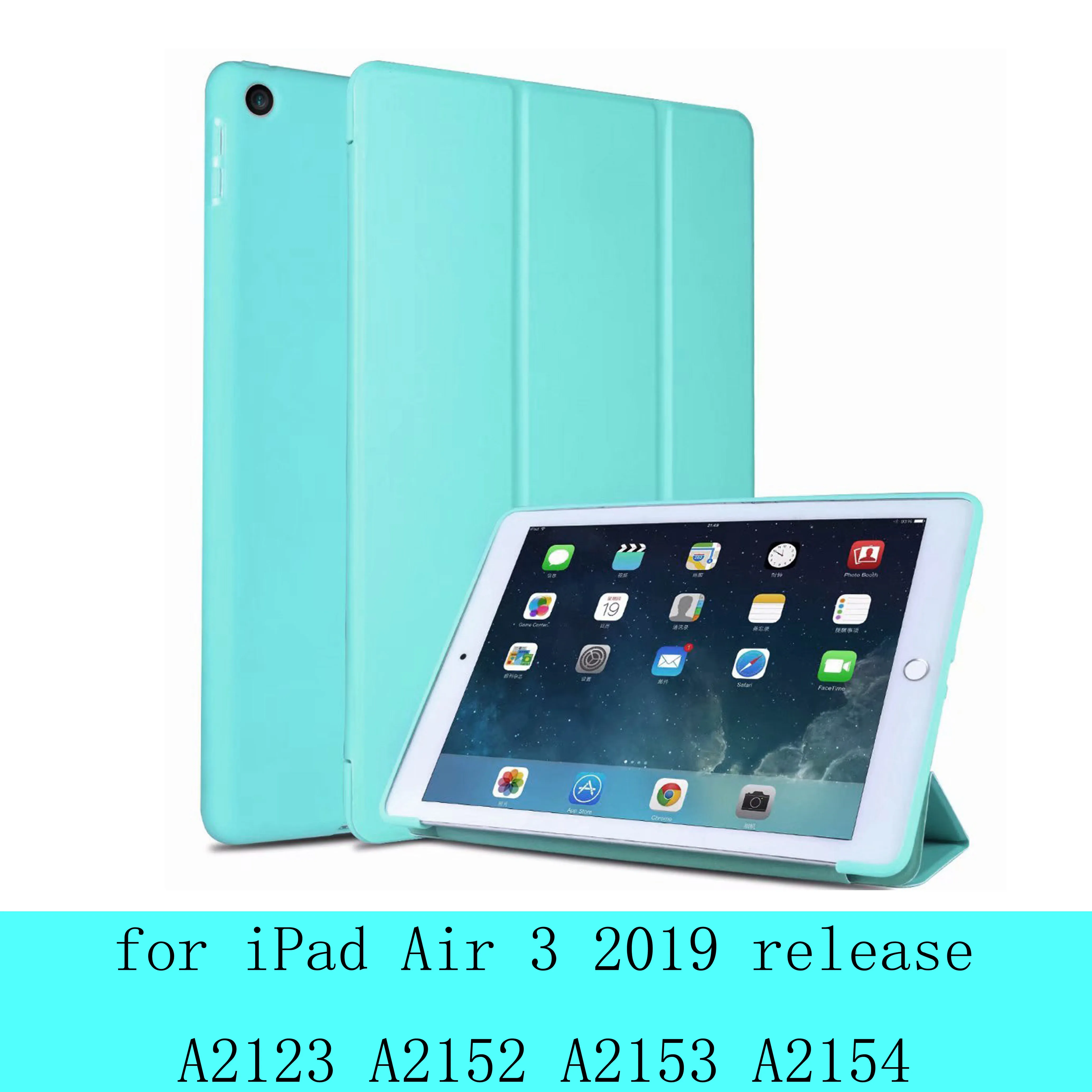 Чехол для iPad 10,2 '3'Pro 10,5 крышка A1701 A1709 A2123 A2153 A2197 A2200 сотовой сеткой из мягкой оболочки Smart sleep wake up из искусственной кожи - Цвет: Air3   Green