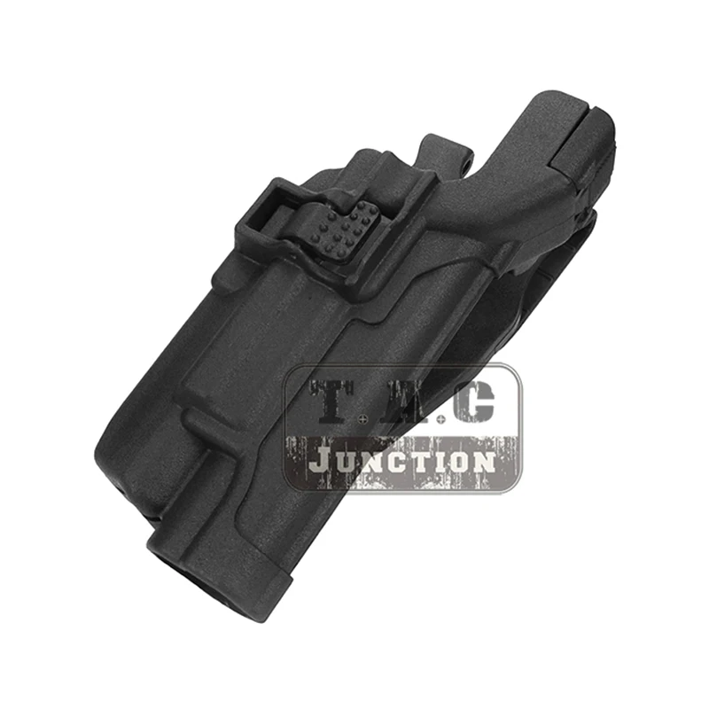 

Tactical Serpa Level 3 Light Bearing Auto Lock Duty Right Hand Pistol Holster w/ Belt Loop For Colt 1911 Black