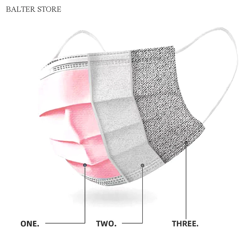 10/50/100/500pcs Disposable Kids Face Mask Non Woven 3 Layer Dust Breathable Gauze Pink Infant Mouth For Children | Красота и