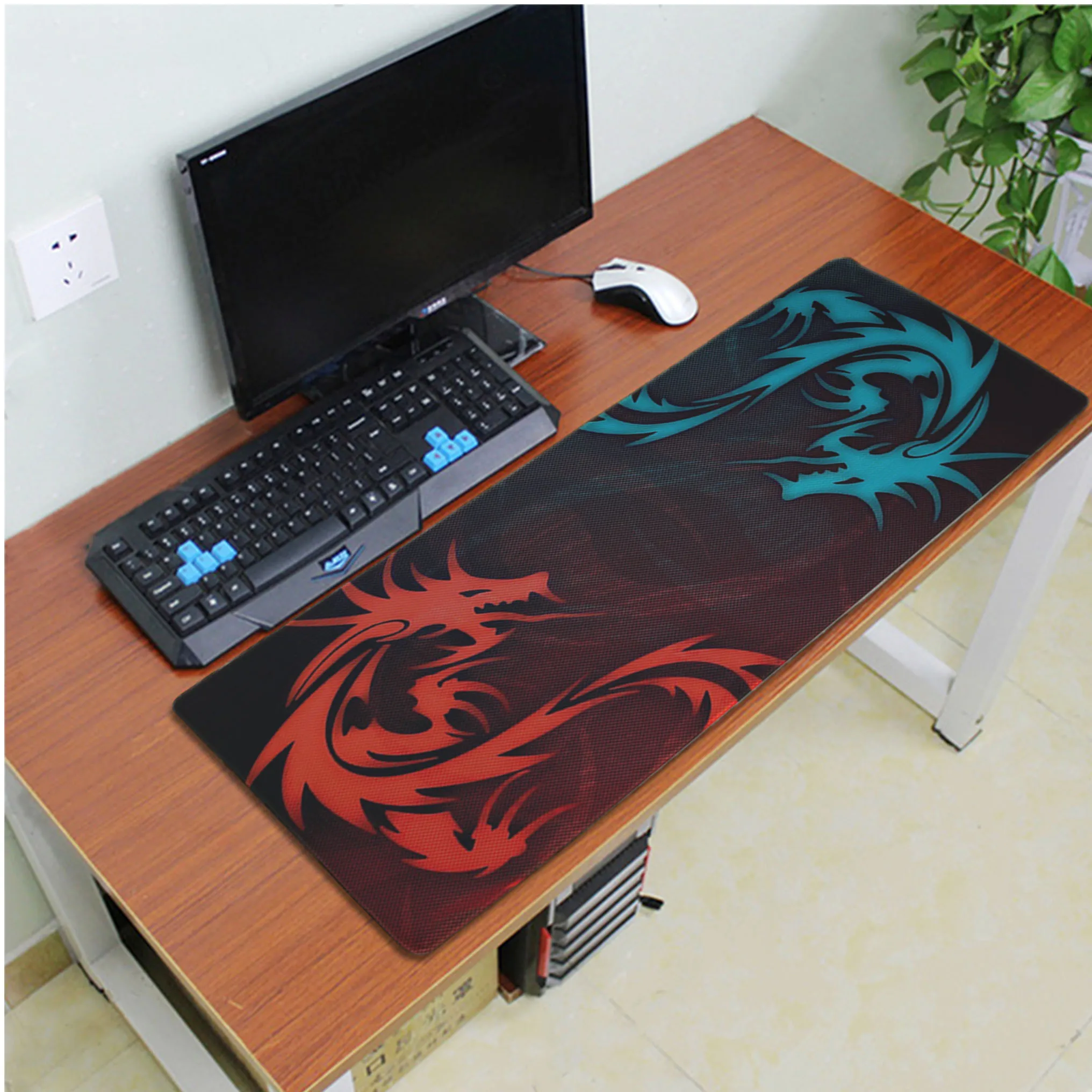 Lock Edge 30x80cm MaiYaCa Подарочный коврик для мальчика MSI логотип геймерская игра коврик для мыши большой коврик для мыши клавиатуры коврик - Цвет: Lock Edge 30x80cm