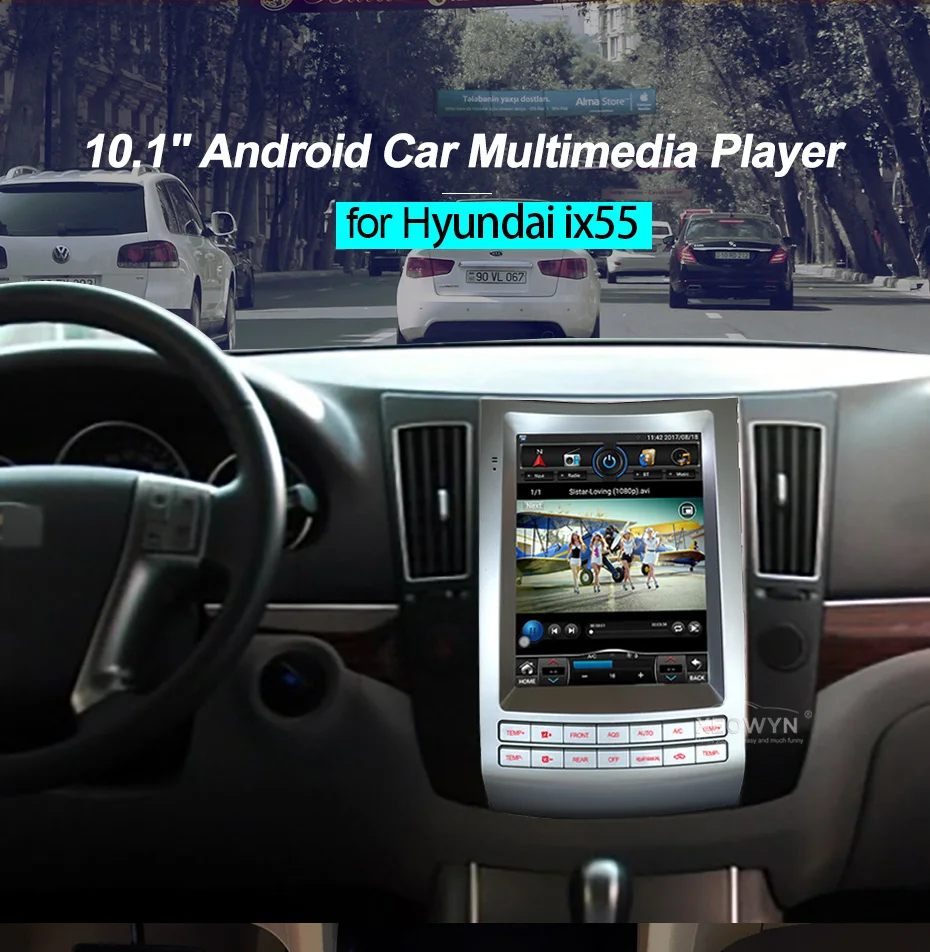 Вертикальный экран Tesla стиль Android 6,0 10,4 дюймов Автомагнитола для HYUNDAI Ix55 навигация Gps Мультимедиа