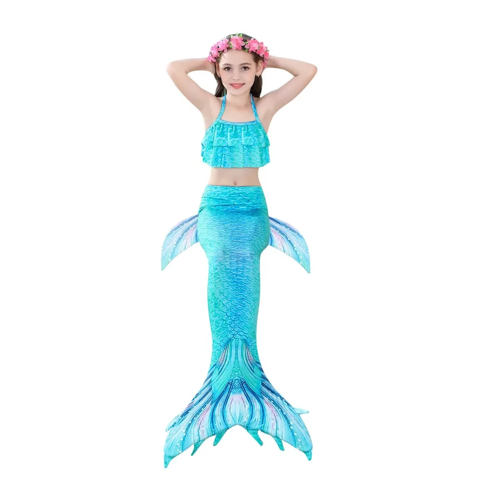 Хвост русалки для девочек, купальный костюм, детский Zeemeerminstaart Cola De Sirena Cauda De Sereia косплей, Костюм Русалки