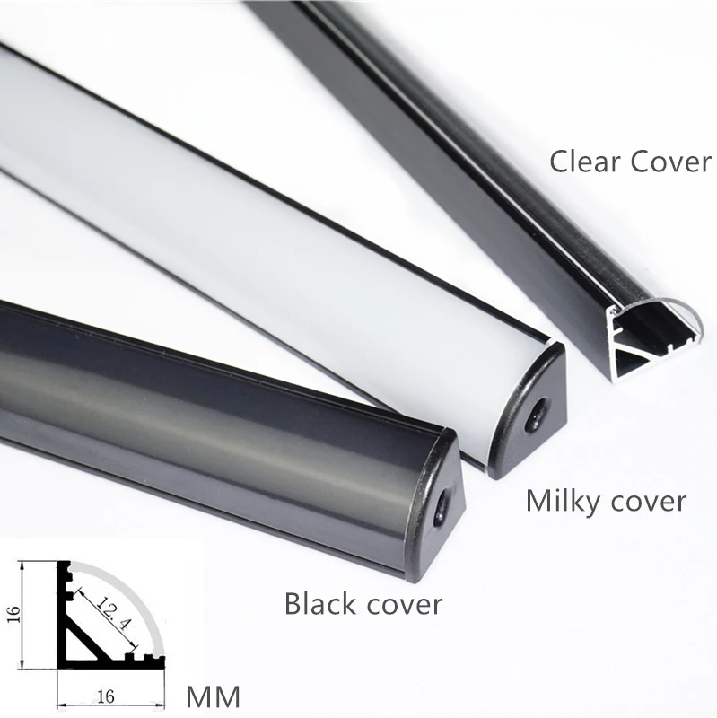 5 шт. черный светодиодный алюминиевый профиль 50 см 20 дюймов|Светодиодные ленты| |