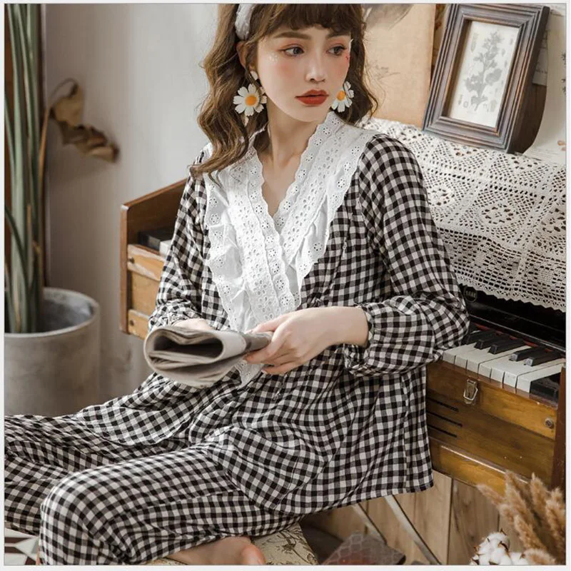 

Lattice Maternity Nursing Pajamas otton Breastfeeding Sleepwear Clothes for Pregnant Women Summer Thin Pregnancy Nightwear X090