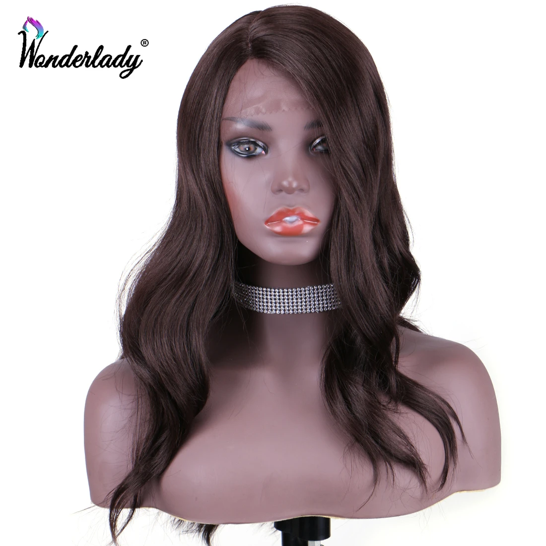 WonderLady 20 дюймов Волнистые Синтетические парики для чернокожих женщин натуральные