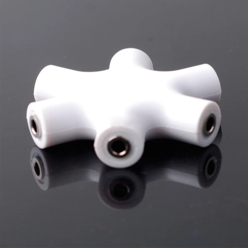 

5-Way Headphone Stereo Music Conversion Connector Accessories Snow Shape Portable Practical Female Cable Audio Splitter