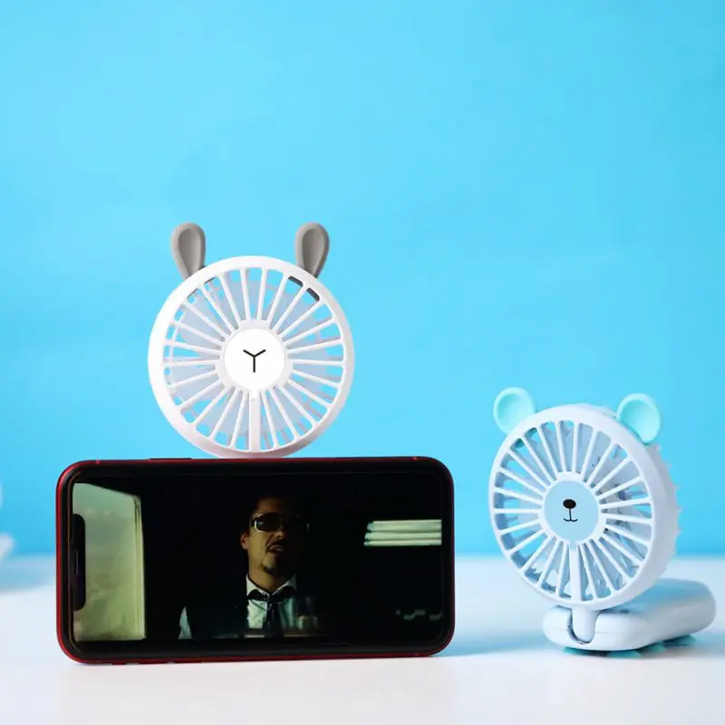 Маленький веер в форме животного ручной складной держатель для телефона на