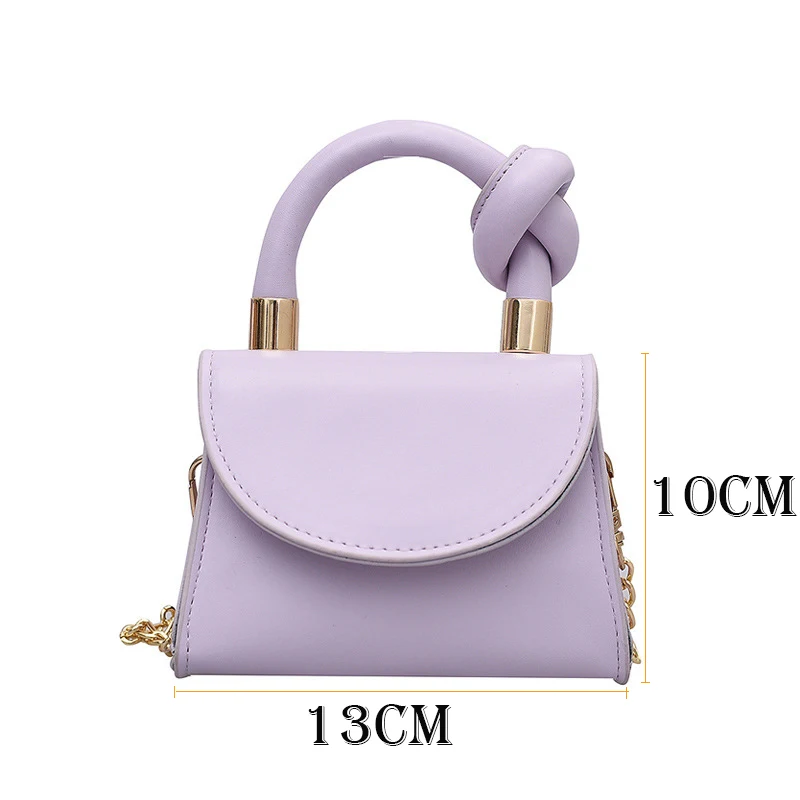 

Solid Color Thick Chain Small PU Leather Crossbody Bags For Women 2021 Summer Shoulder Cross Body Bag Ladies Handbags