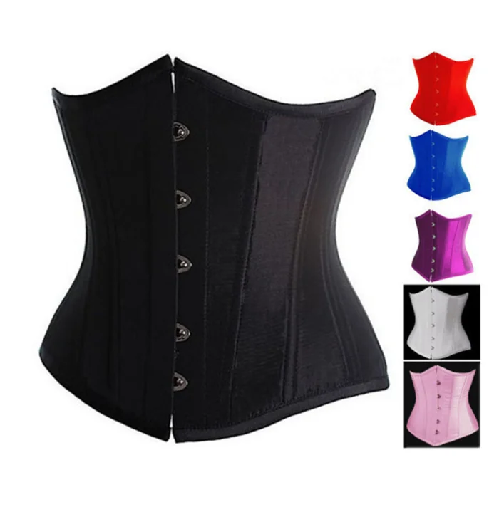 

Satin Steel Boned Underbust Tight Lacing Waist Training Corset