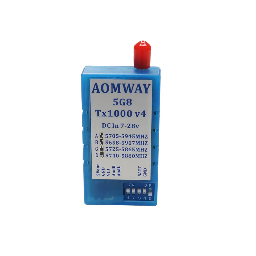 

AOMWAY TX1000 V4 Raceband 1000MW 1W 5.8G 32CH 9-16V Video Transmitter VTX for RC FPV Long Range Up To 15KM