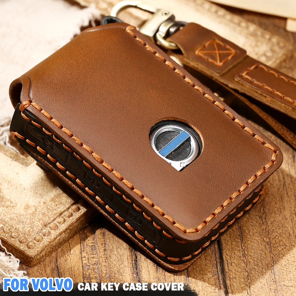 

Fit for volvo S80L S60L XC60 V40 S60 V60 V70 S80 XC70 XC40 XC90 S90 C30 Remote Car Leather Car Key Protect Case Shell Key Cover