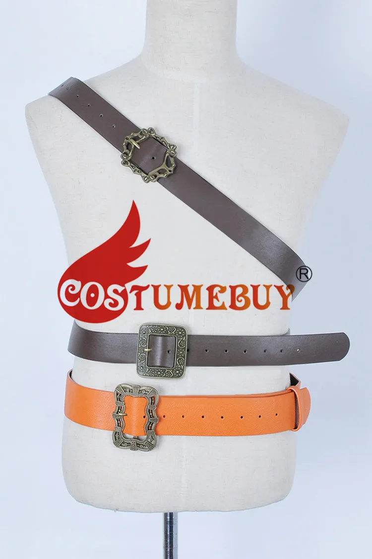 CostumeBuy Пираты Карибы: На странных приливах капитан Джек Воробей косплей костюм ремни L920
