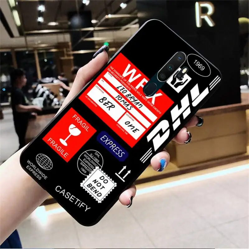 Женская Экспресс-этикетка 50-го юбилейного выпуска Черная Обложка для Oppo A5 A9 2020 Reno2