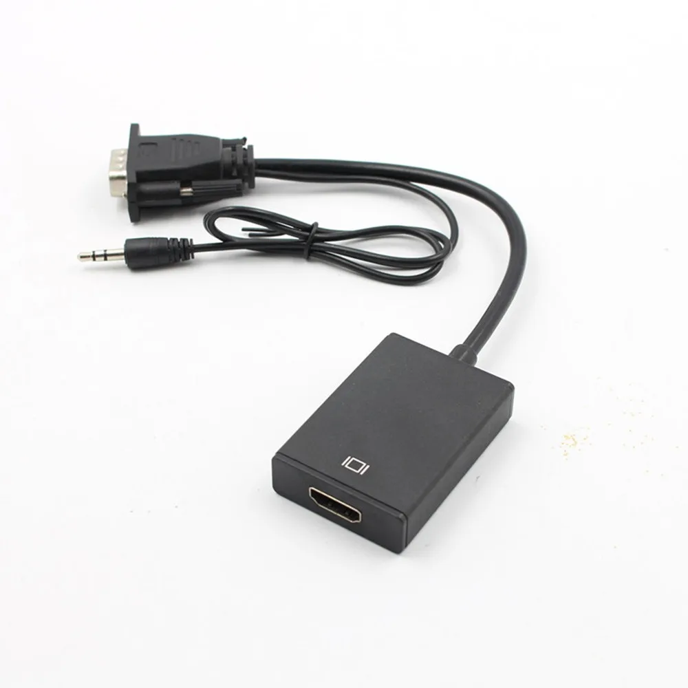 Адаптер-переходник с VGA на HDMI аудиовыходом 1080P адаптер для ПК ноутбука проектора