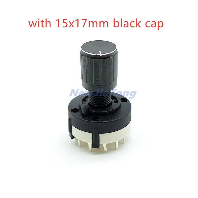 2 шт. RS26, 2-полюсный, 6-позиционный, выбираемый, поворотный переключатель каналов с крышками, одноэтажный поворотный переключатель, диапазон селектора